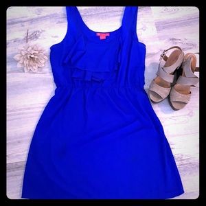 Ultra pink. Royal blue. Size L